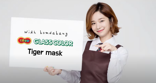 [Toru] Glass Color Crayon Markers, Making a Tiger Mask