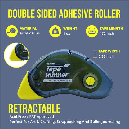 [Balune] Tape Runner Yellow, 12m, 5 Count