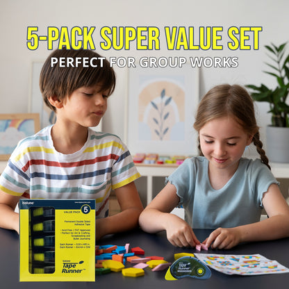 [Balune] Tape Runner Yellow, 12m, 5 Count