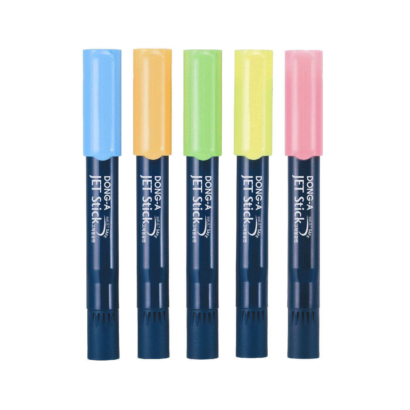 [Dong-A] Jet Stick Oval Highlighter Crayon Markers, 5 Colors