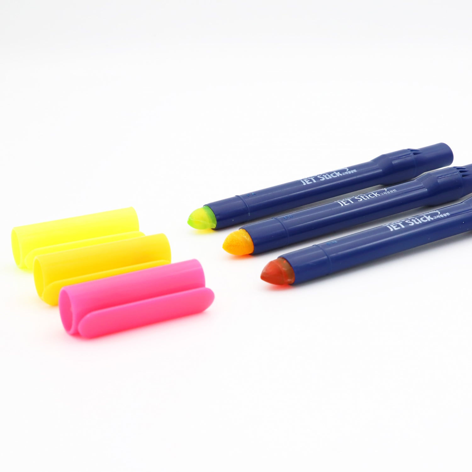 [Dong-A] Jet Stick Oval Highlighter Crayon Markers, 3 Colors