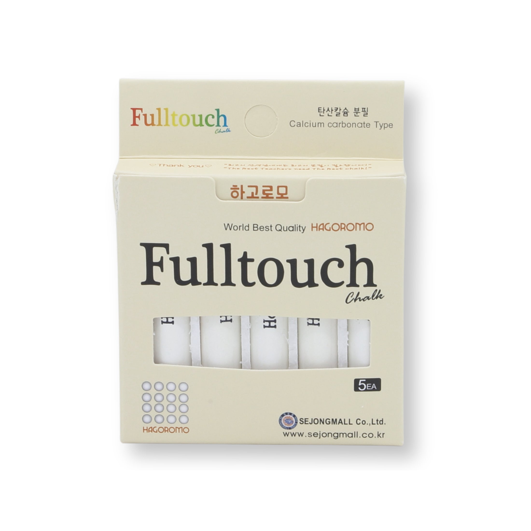 [Hagoromo] Fulltouch Chalk, White, 5 Count