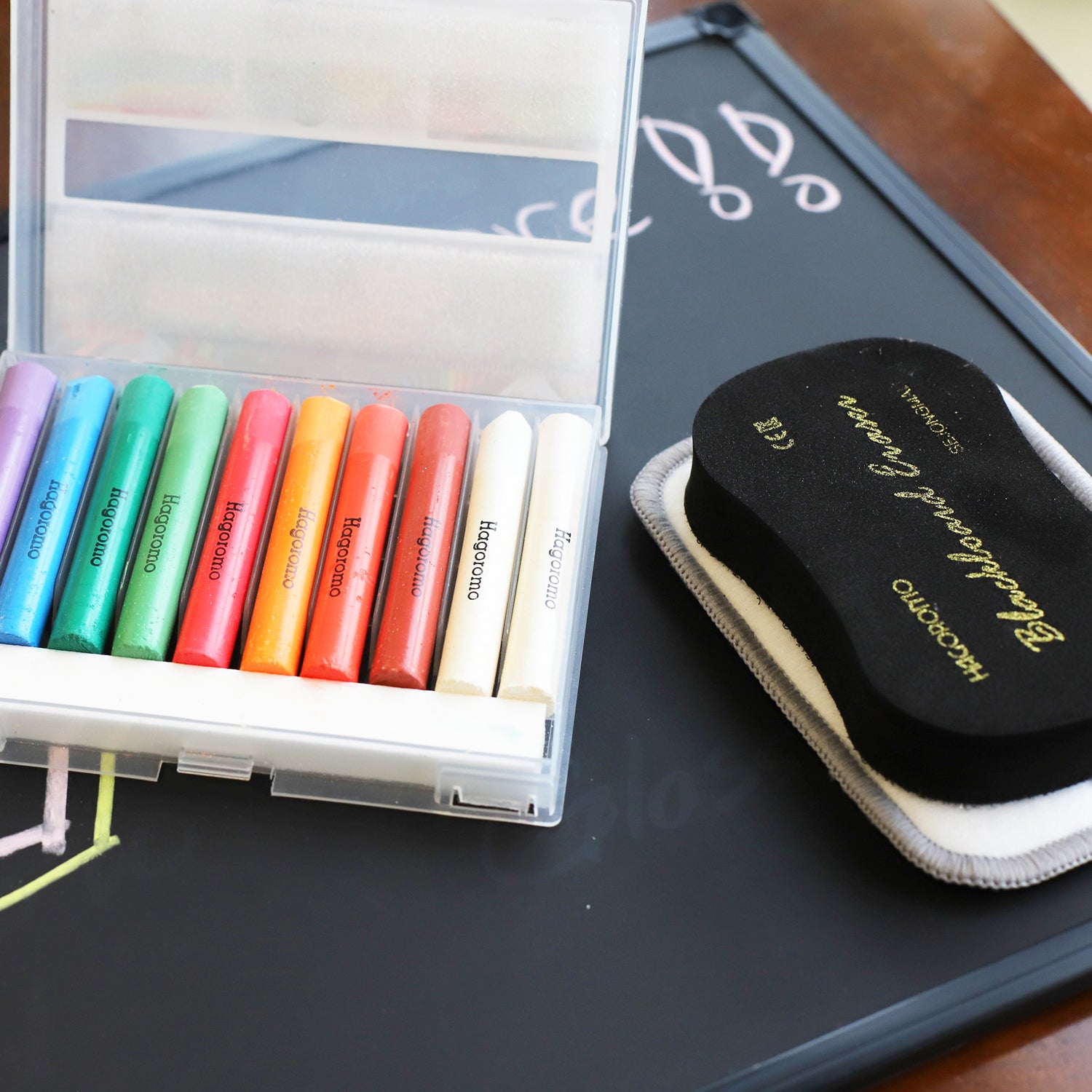 [Hagoromo] Microfiber Magnetic All-Board Eraser Medium, Black, 1 Count