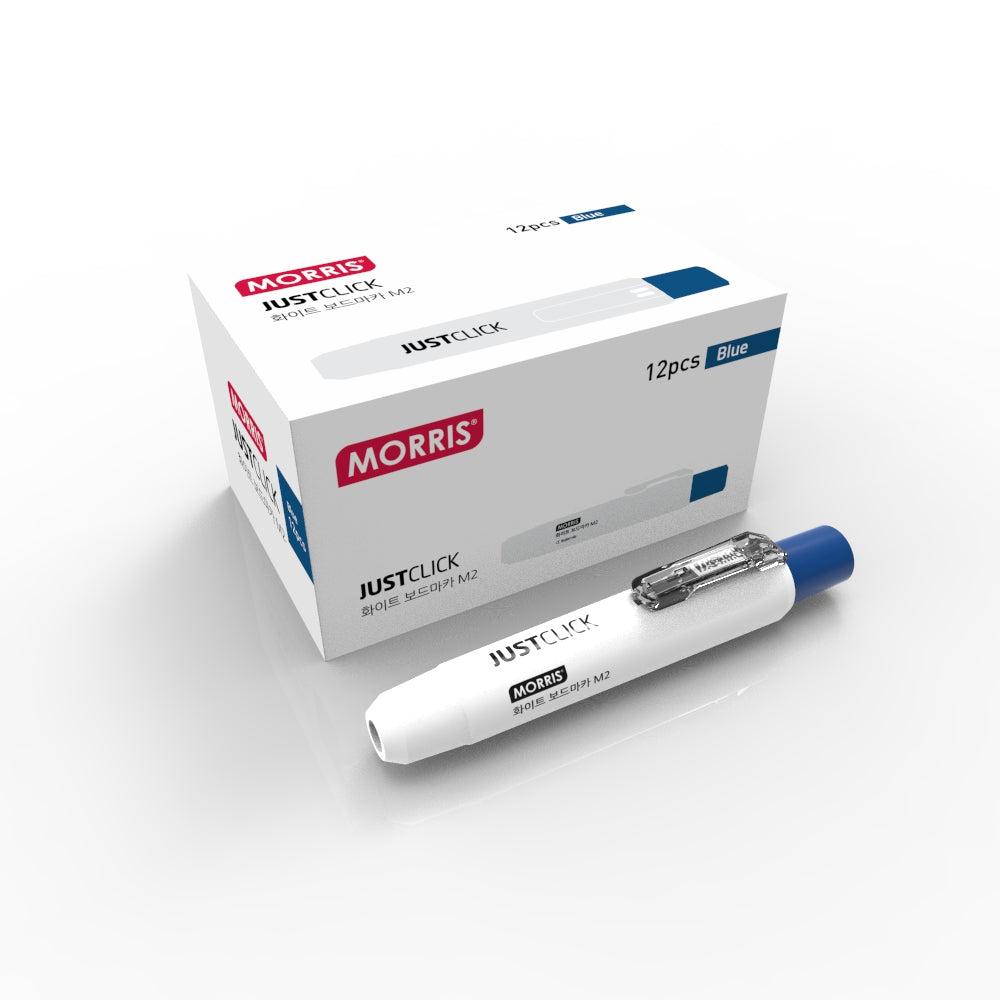 Morris Just Click Whiteboard Markers M2 – Compact 2.0mm Tip, 12