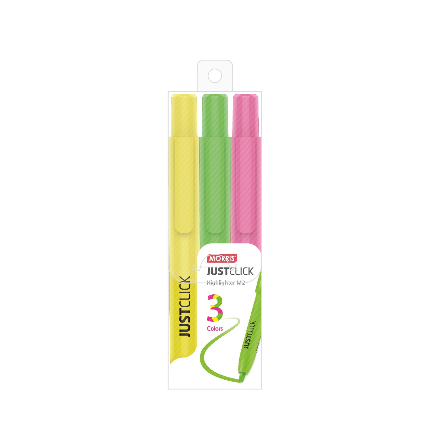[Morris] Just Click Highlighters M2, 3 Colors