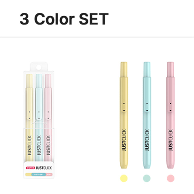 [Morris] Just Click Highlighters S. Mild, 3 Colors