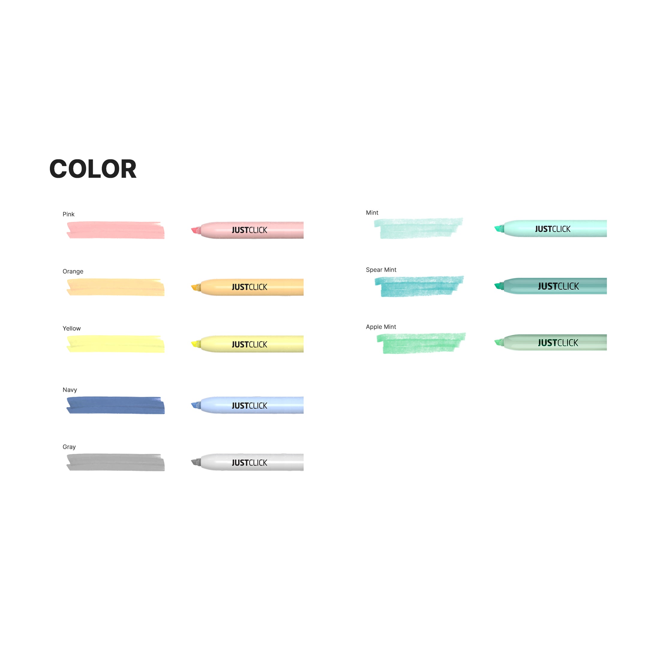 [Morris] Just Click Highlighters S. Mild, 12 Count