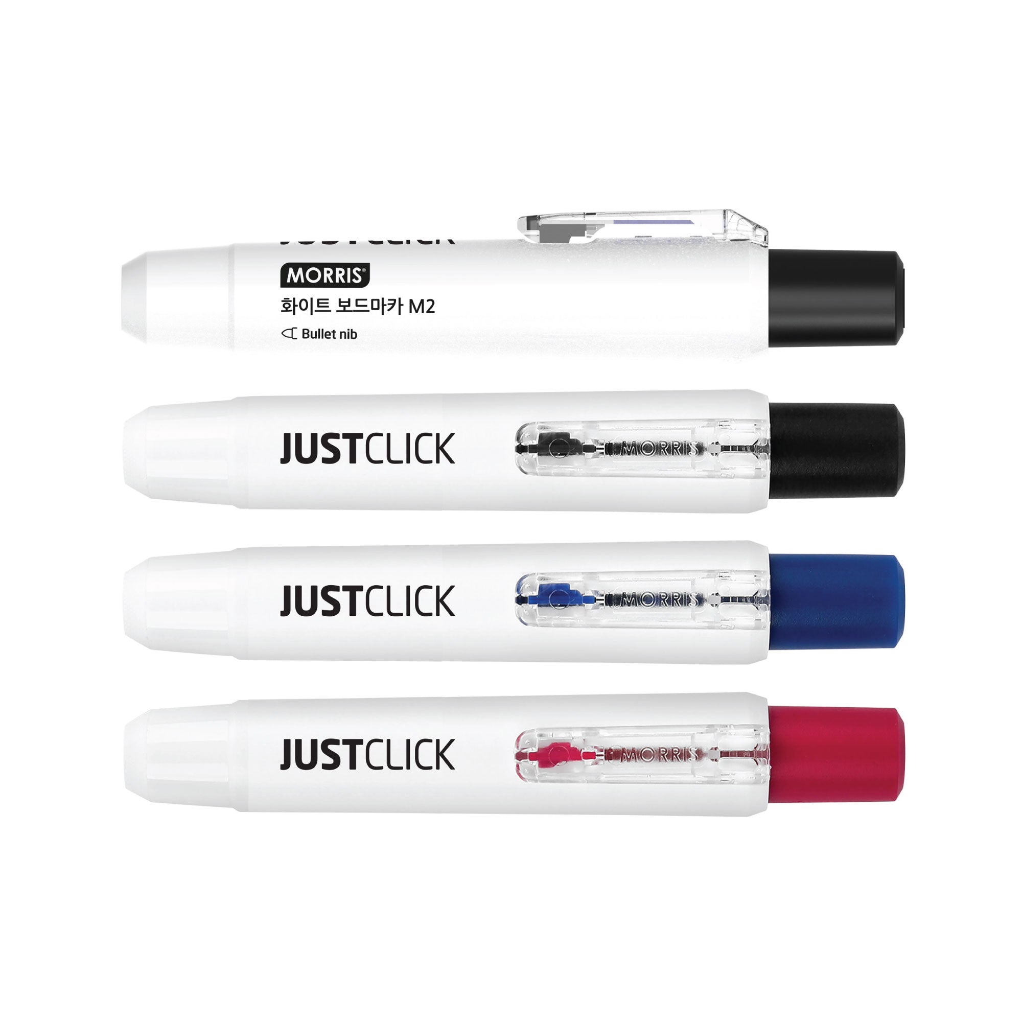 Morris Just Click Whiteboard Markers M2 – Compact 2.0mm Tip, 12