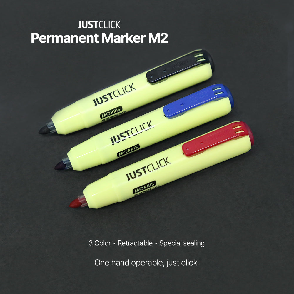 [Morris] Just Click Permanent Markers M2, 12 Count