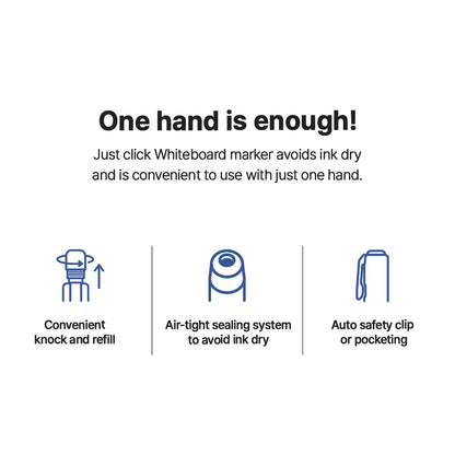 [Morris] Just Click Whiteboard Markers M2, 12 Count