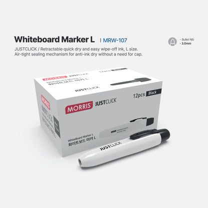 [Morris] Just Click Whiteboard Markers L, 12 Count