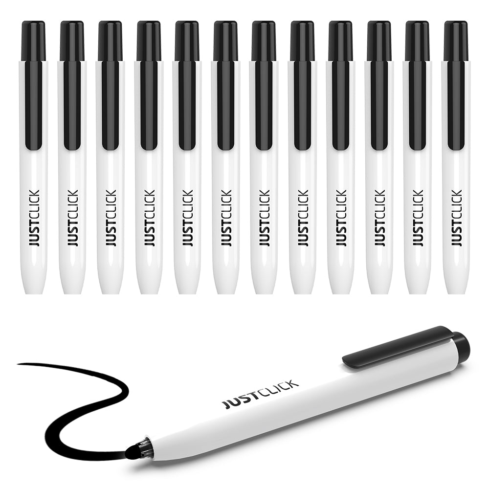 Morris Just Click Whiteboard Markers M – 2.0mm, Retractable, 12