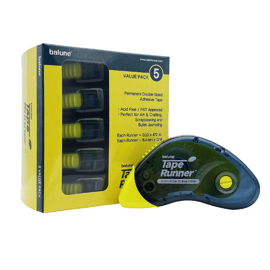 [Balune] Tape Runner Yellow, 12m, 5 Count