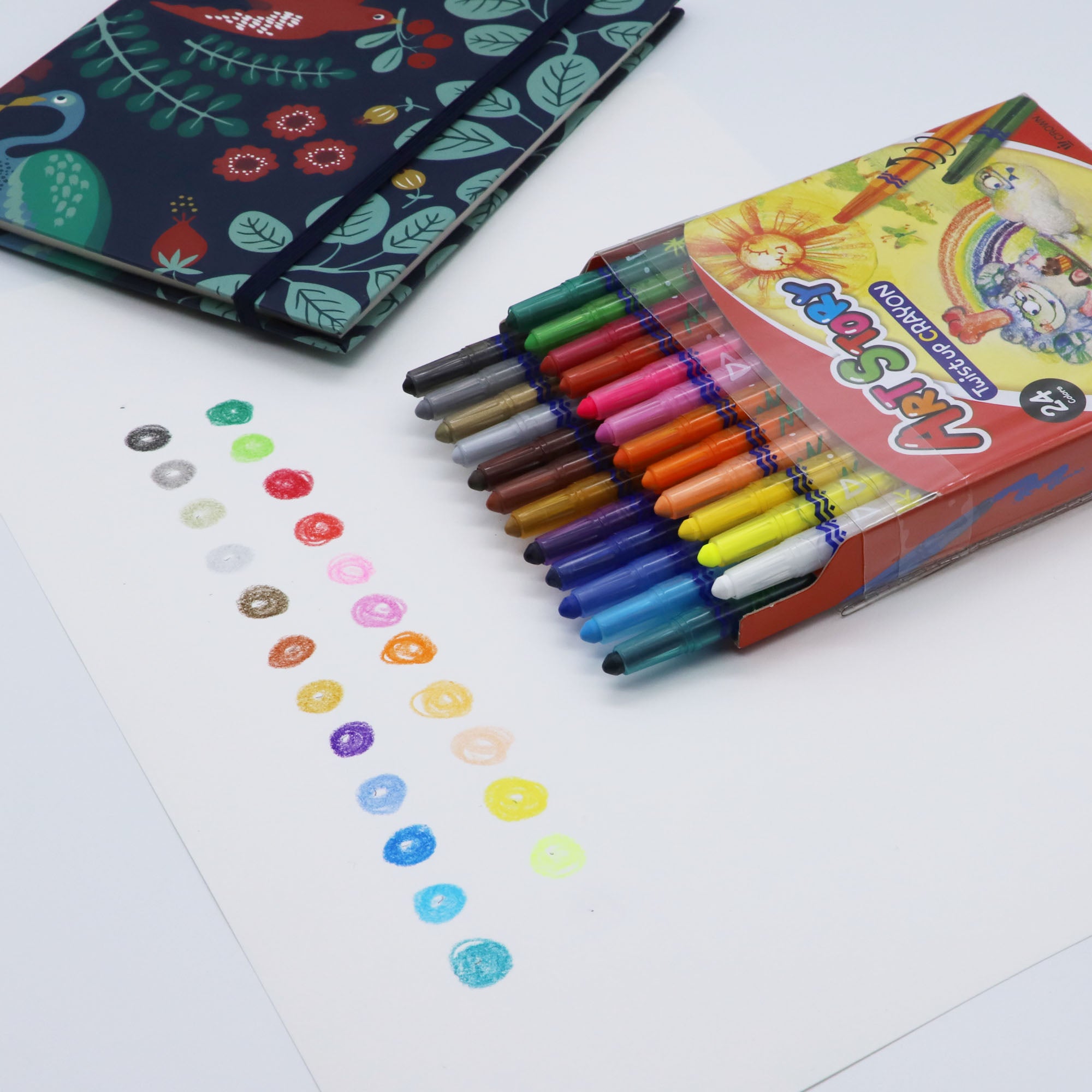 [Crown] Twist Up Crayons, 24 Colors