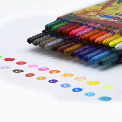 [Crown] Twist Up Crayons, 24 Colors