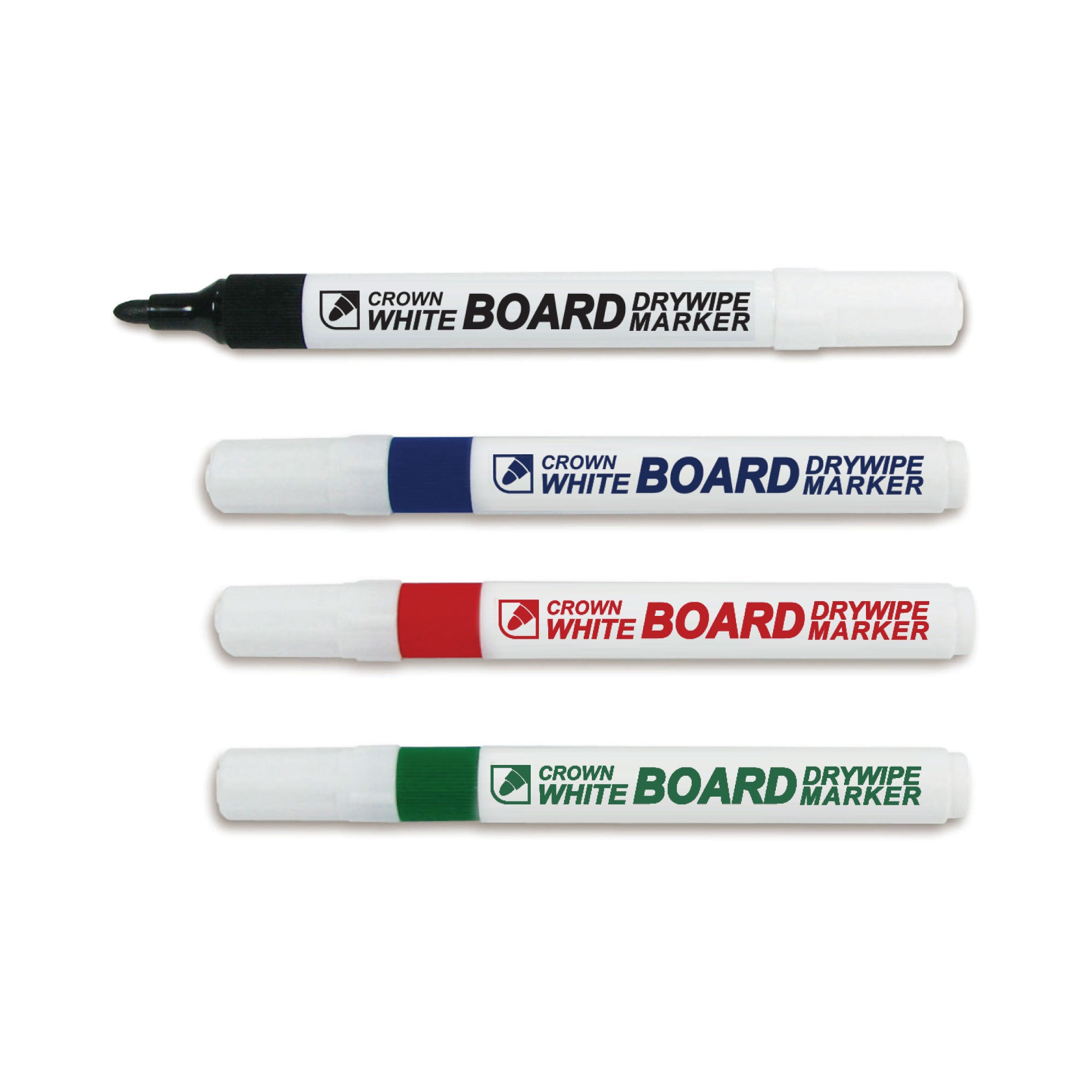 Crown Whiteboard Markers M – Bullet Tip, Non-toxic, 10 Count – KORCA